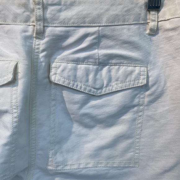 Winter White Linen/Cotton Ankle Pants - Size 4P - Classic & Versatile - Picture 3 of 7